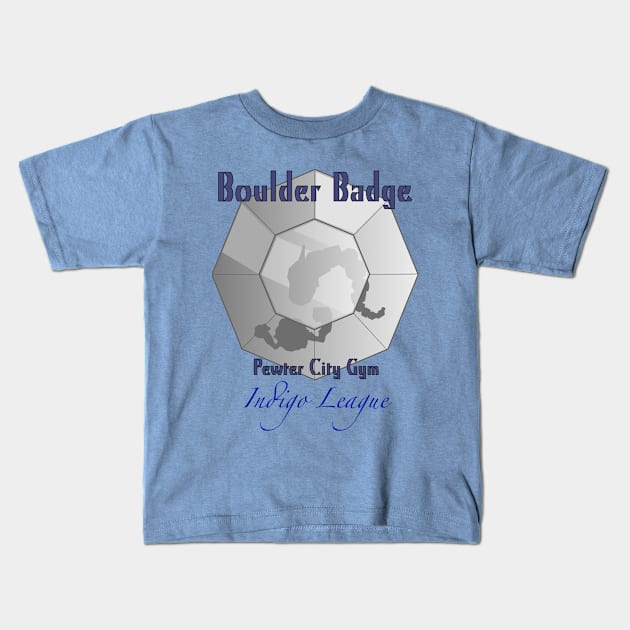 Boulder Badge Kids T-Shirt by tweimer